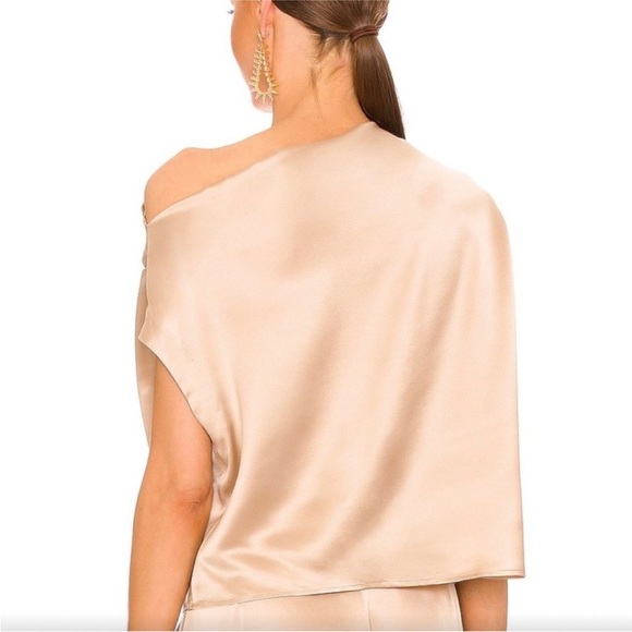 The Sei Revolve NWT 6 Champagne Revolve Draped Silk Top - Picture 3 of 11